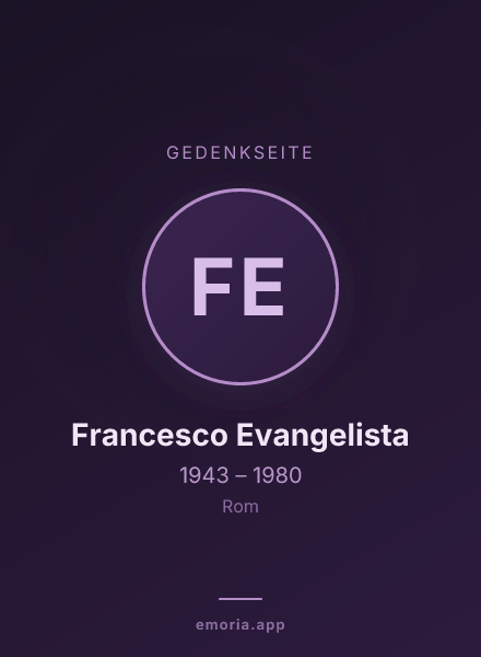 Gedenkportrait von Francesco Evangelista