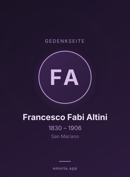Gedenkportrait von Francesco Fabi Altini