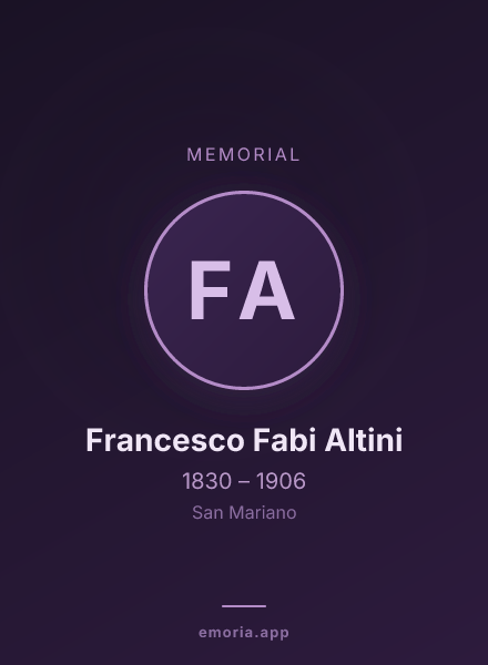 Memorial portrait of Francesco Fabi Altini