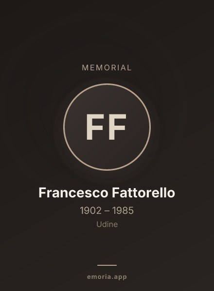 Memorial portrait of Francesco Fattorello