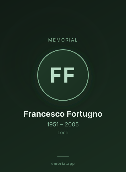 Memorial portrait of Francesco Fortugno