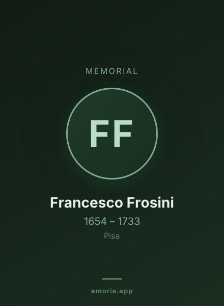 Memorial portrait of Francesco Frosini