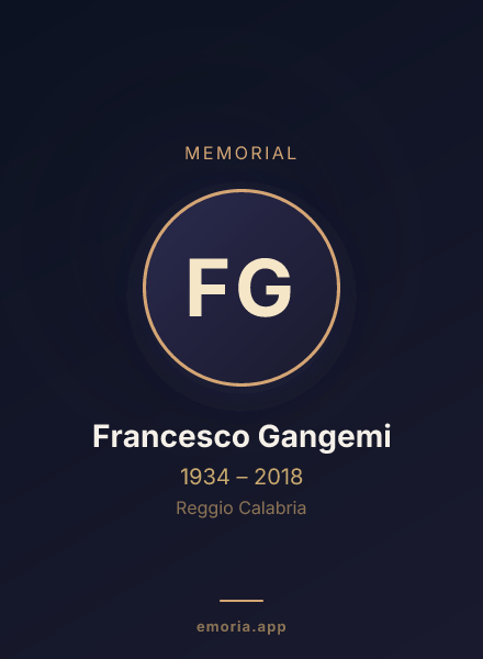 Memorial portrait of Francesco Gangemi