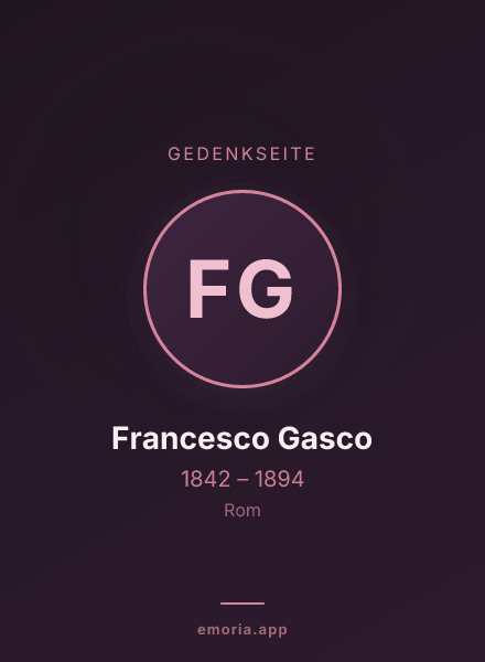Gedenkportrait von Francesco Gasco