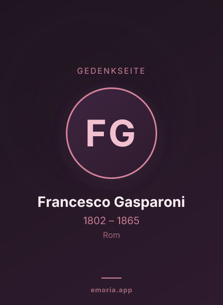 Gedenkportrait von Francesco Gasparoni