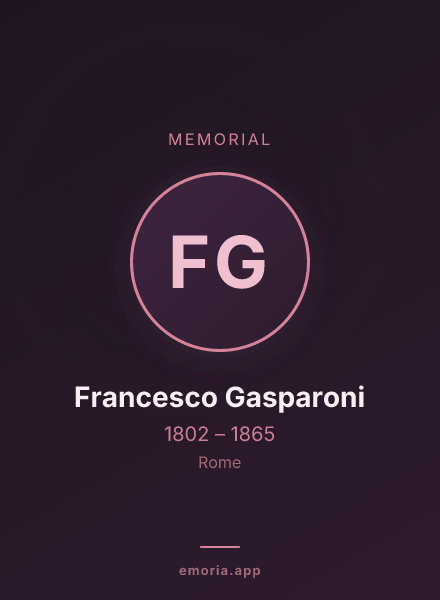 Memorial portrait of Francesco Gasparoni
