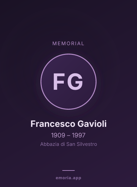 Memorial portrait of Francesco Gavioli