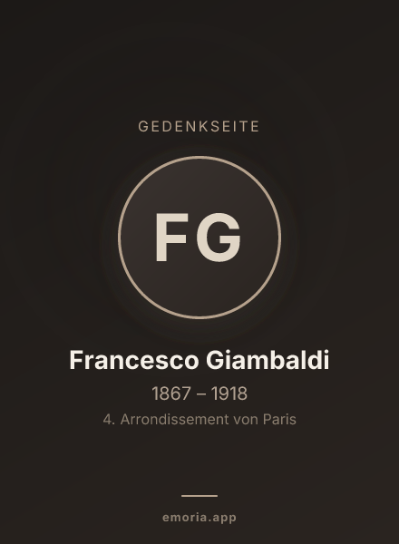 Gedenkportrait von Francesco Giambaldi