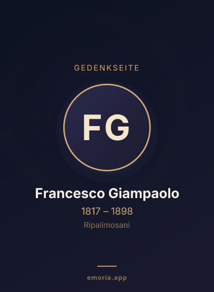 Gedenkportrait von Francesco Giampaolo
