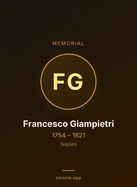 Memorial portrait of Francesco Giampietri
