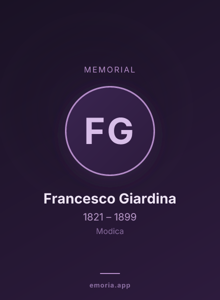 Memorial portrait of Francesco Giardina