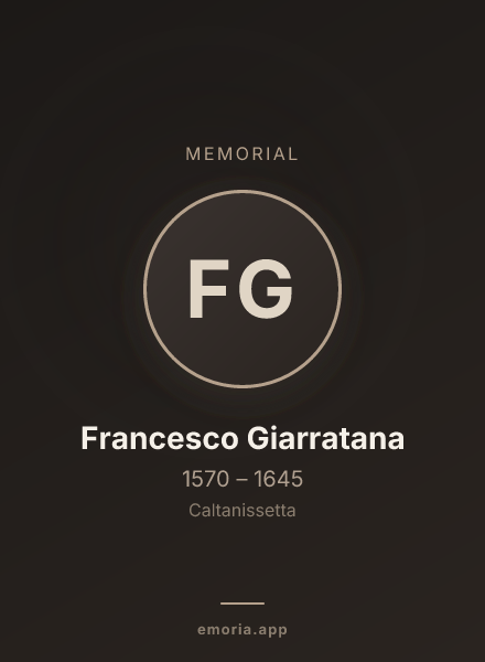 Memorial portrait of Francesco Giarratana