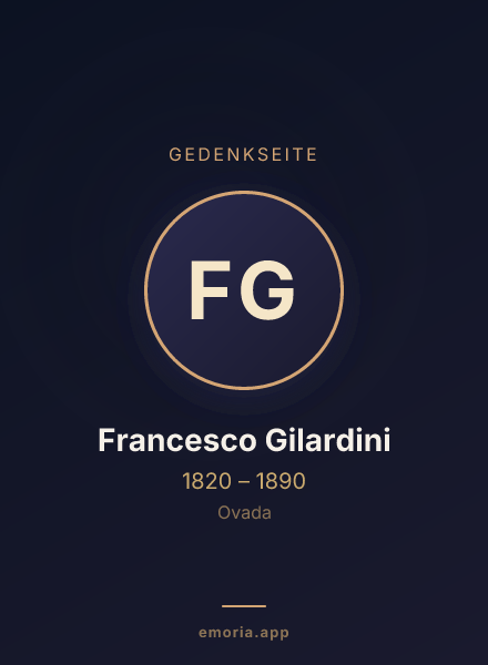 Gedenkportrait von Francesco Gilardini