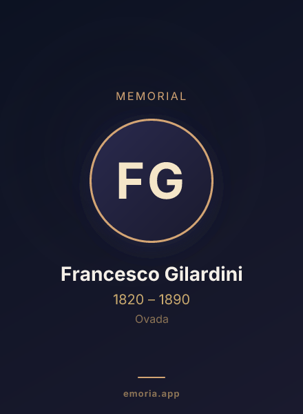 Memorial portrait of Francesco Gilardini