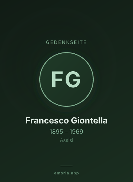 Gedenkportrait von Francesco Giontella