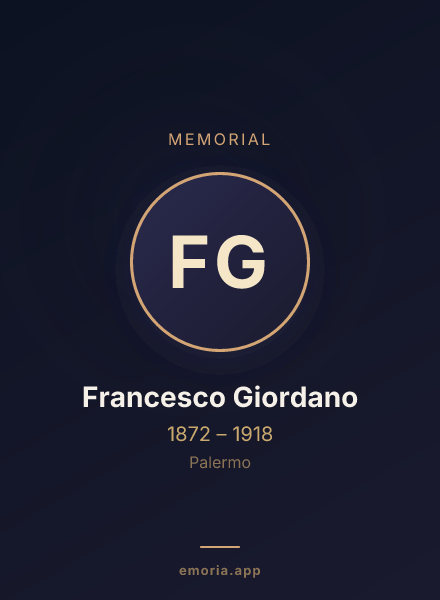 Memorial portrait of Francesco Giordano