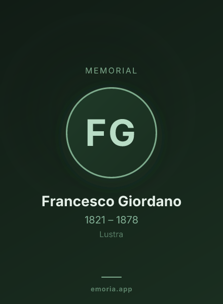 Memorial portrait of Francesco Giordano