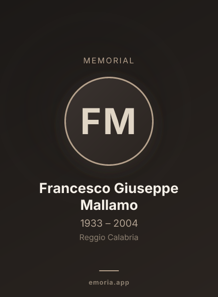 Memorial portrait of Francesco Giuseppe Mallamo