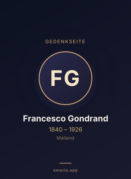 Gedenkportrait von Francesco Gondrand