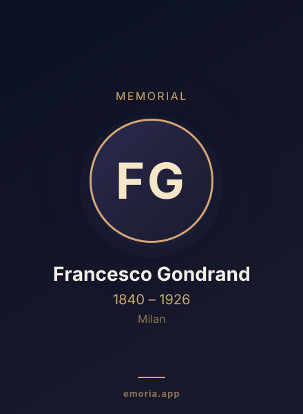 Memorial portrait of Francesco Gondrand