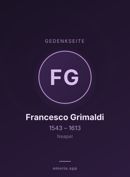 Gedenkportrait von Francesco Grimaldi