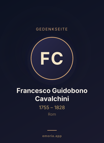 Gedenkportrait von Francesco Guidobono Cavalchini