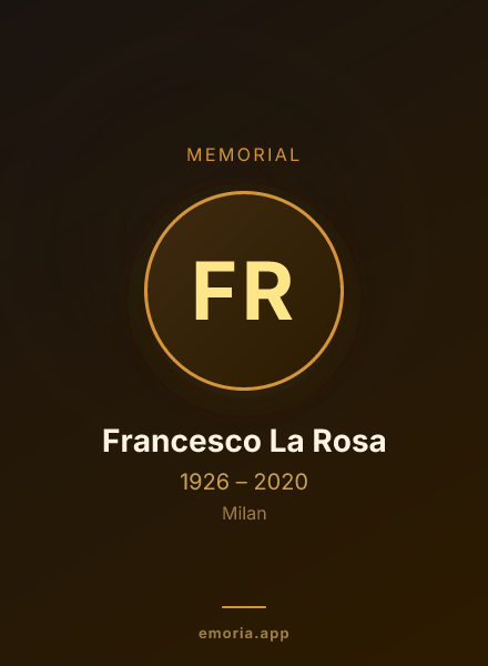 Memorial portrait of Francesco La Rosa