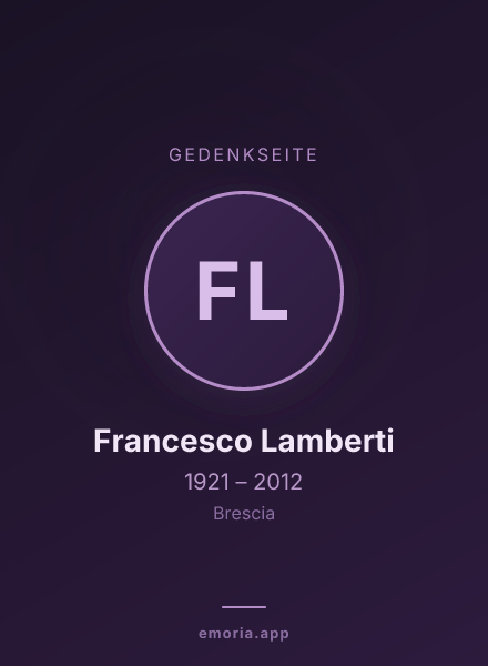 Gedenkportrait von Francesco Lamberti