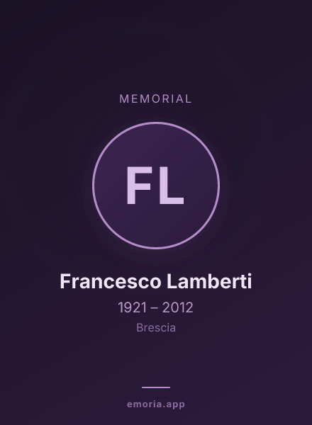 Memorial portrait of Francesco Lamberti