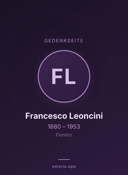 Gedenkportrait von Francesco Leoncini