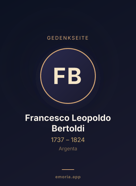 Gedenkportrait von Francesco Leopoldo Bertoldi