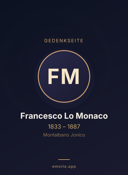 Gedenkportrait von Francesco Lo Monaco