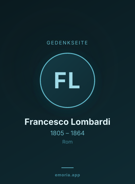 Gedenkportrait von Francesco Lombardi