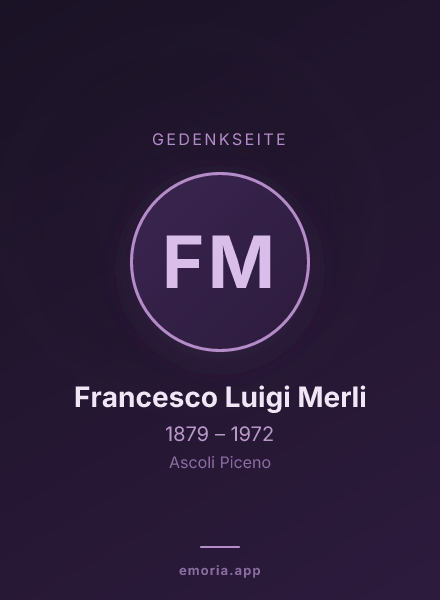 Gedenkportrait von Francesco Luigi Merli