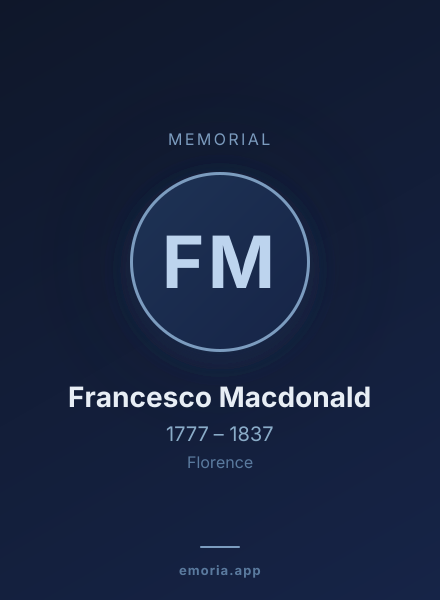 Memorial portrait of Francesco Macdonald