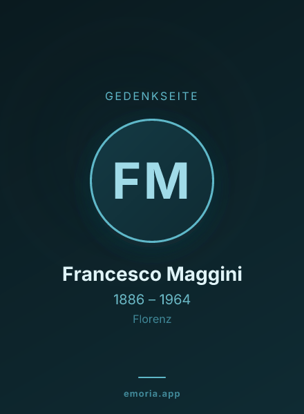 Gedenkportrait von Francesco Maggini