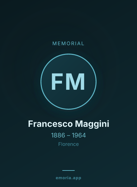 Memorial portrait of Francesco Maggini