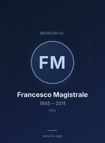 Memorial portrait of Francesco Magistrale