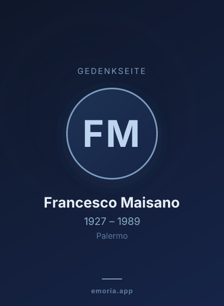 Gedenkportrait von Francesco Maisano