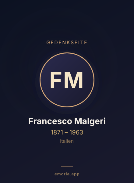 Gedenkportrait von Francesco Malgeri