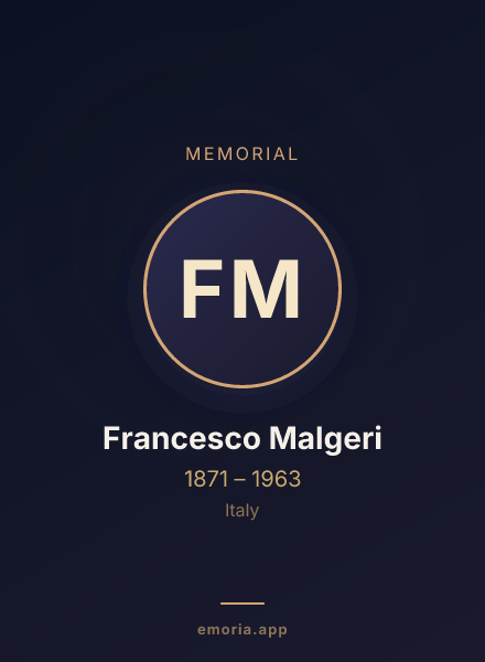 Memorial portrait of Francesco Malgeri