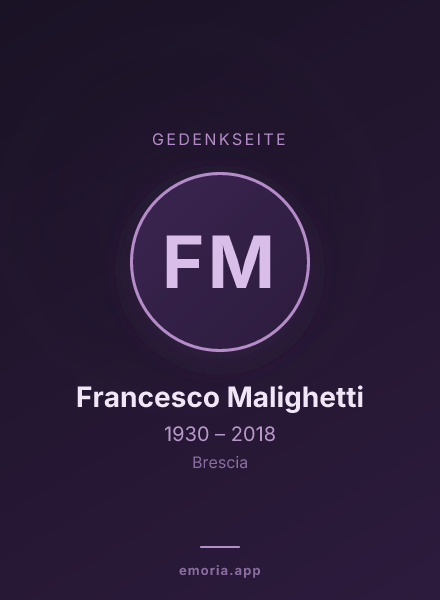 Gedenkportrait von Francesco Malighetti