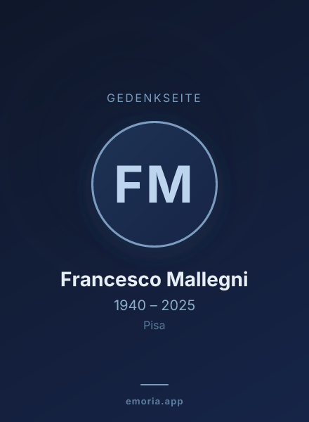 Gedenkportrait von Francesco Mallegni