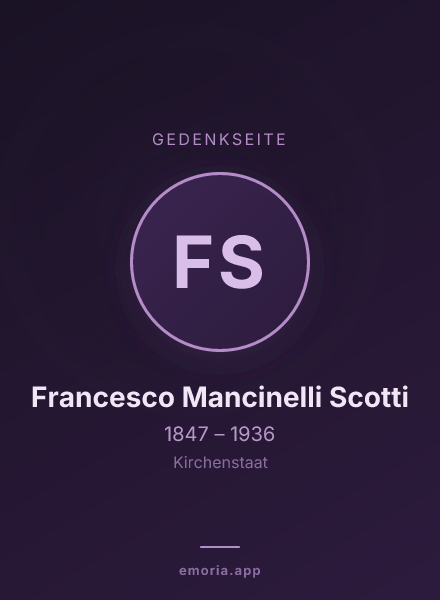Gedenkportrait von Francesco Mancinelli Scotti