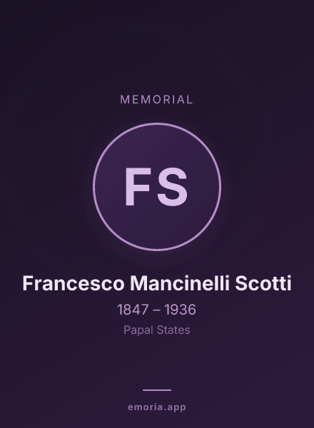 Memorial portrait of Francesco Mancinelli Scotti