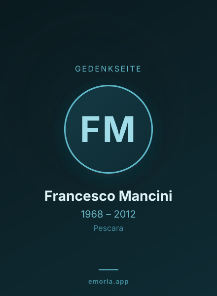 Gedenkportrait von Francesco Mancini