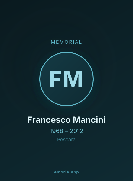 Memorial portrait of Francesco Mancini