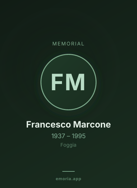 Memorial portrait of Francesco Marcone