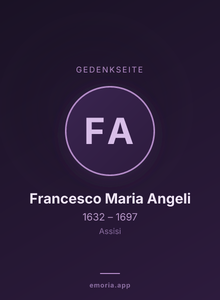 Gedenkportrait von Francesco Maria Angeli