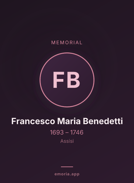 Memorial portrait of Francesco Maria Benedetti